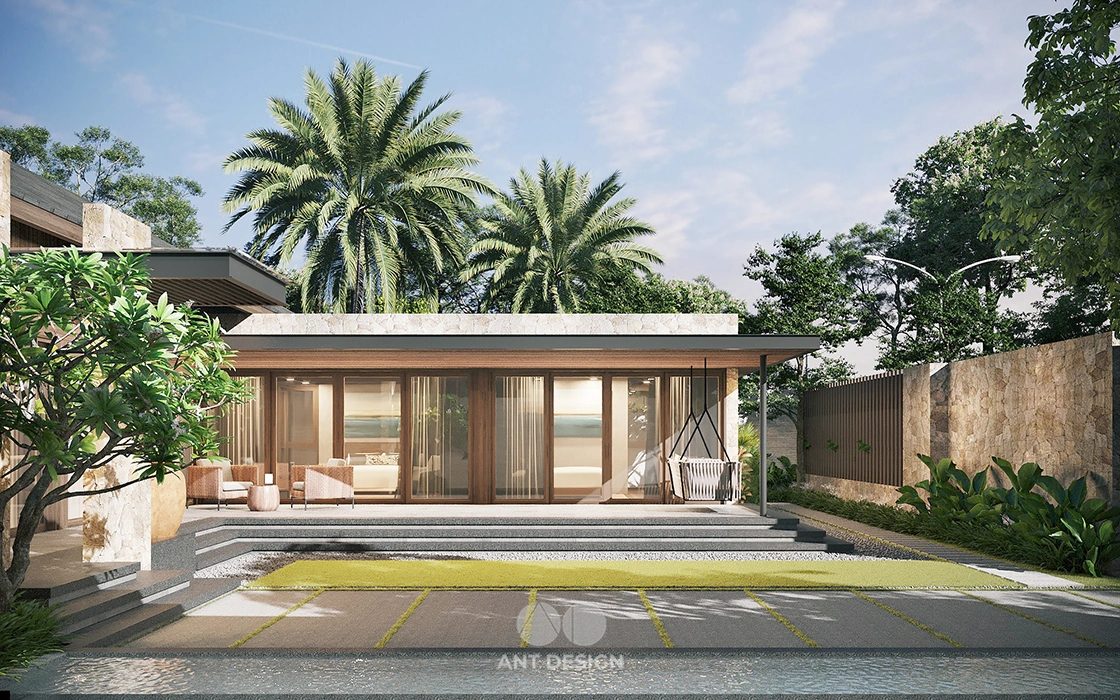 Không gian nghỉ dưỡng farmstay phan thiết xanh mát