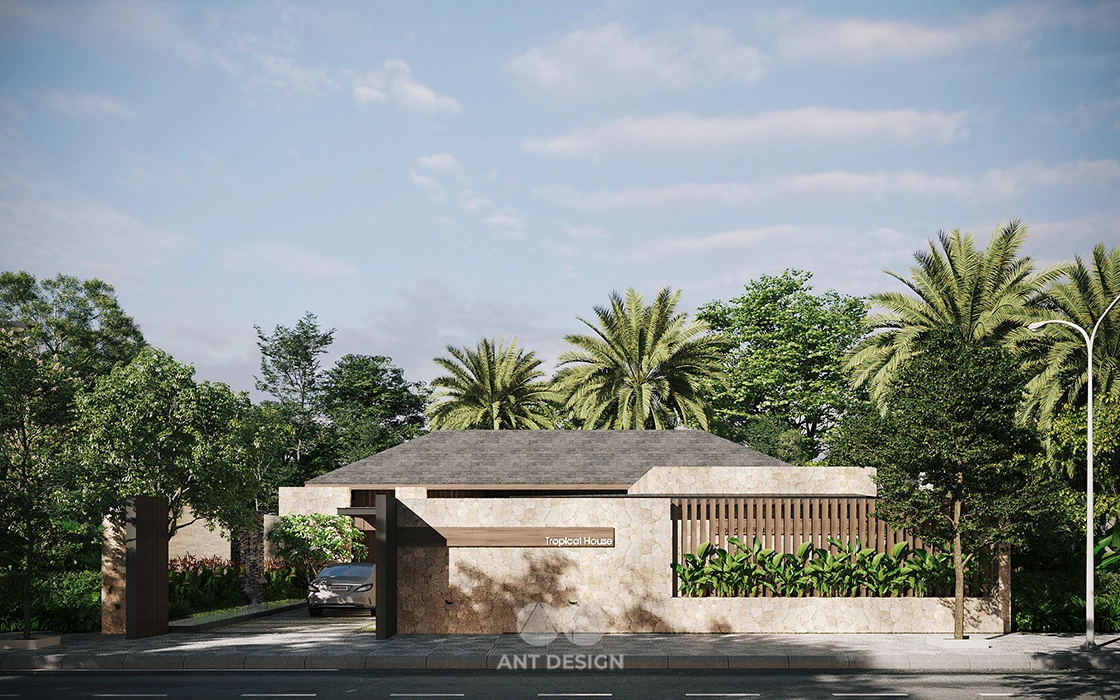 Thiết kế cổng nhà vườn nghỉ dưỡng farmstay phan thiết