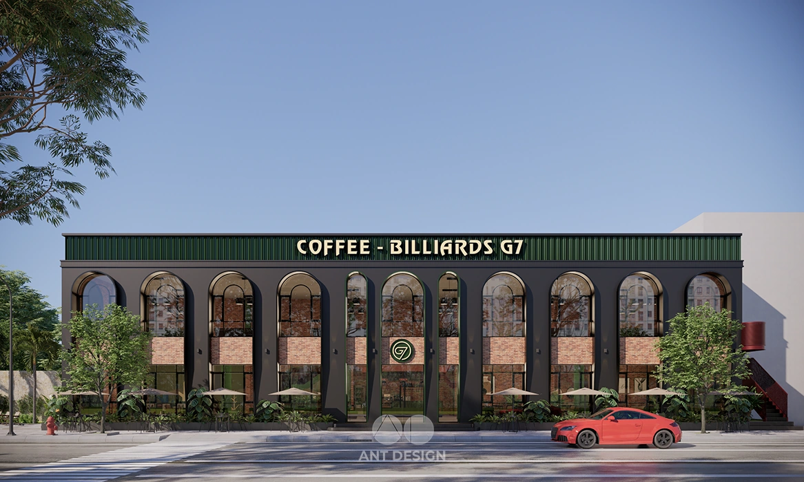 Khu vực ghế ngồi cafe xem bida thoáng đãng