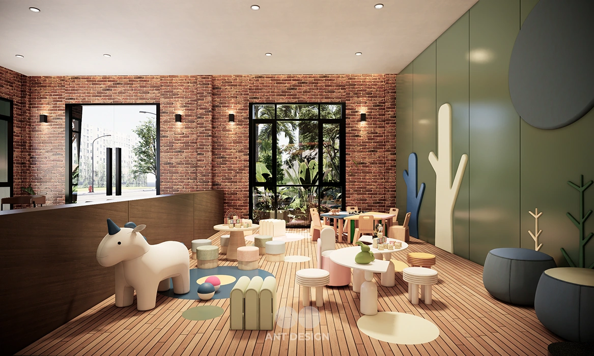 Thiết kế không gian vui chơi cho bé tại quán cafe