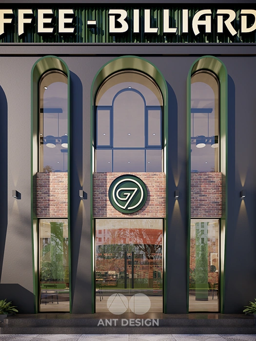 Trang trí tường quán bida phong cách trẻ trung