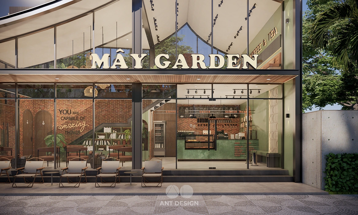 Chi tiết mái vòm thép tiền chế và vách kính hiện đại