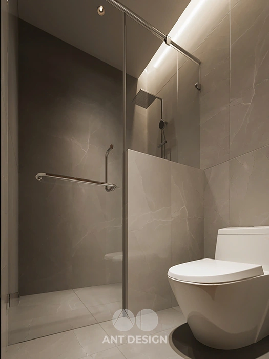 Thiết kế nhà vệ sinh hiện đại đầy đủ tiện nghi