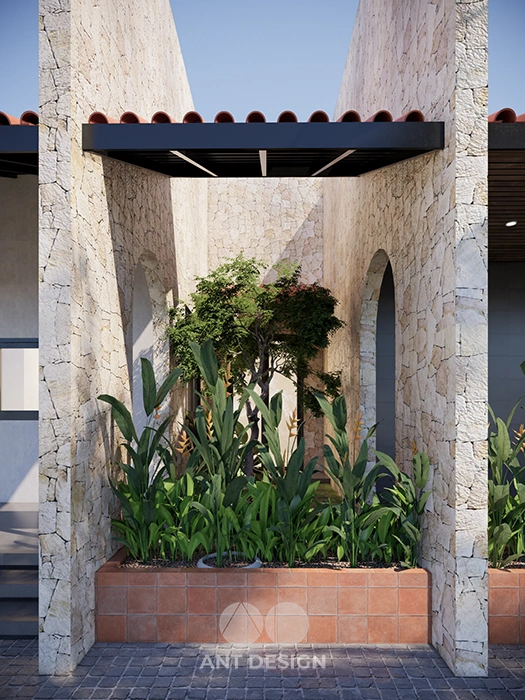 Cổng vòm đá rối thiết kế ấn tượng phong cách indochine