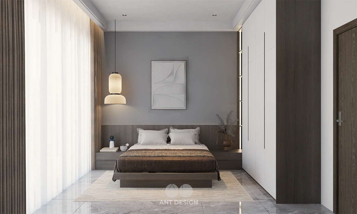 Giường ngủ gỗ công nghiệp đầu giường bọc nệm êm ái