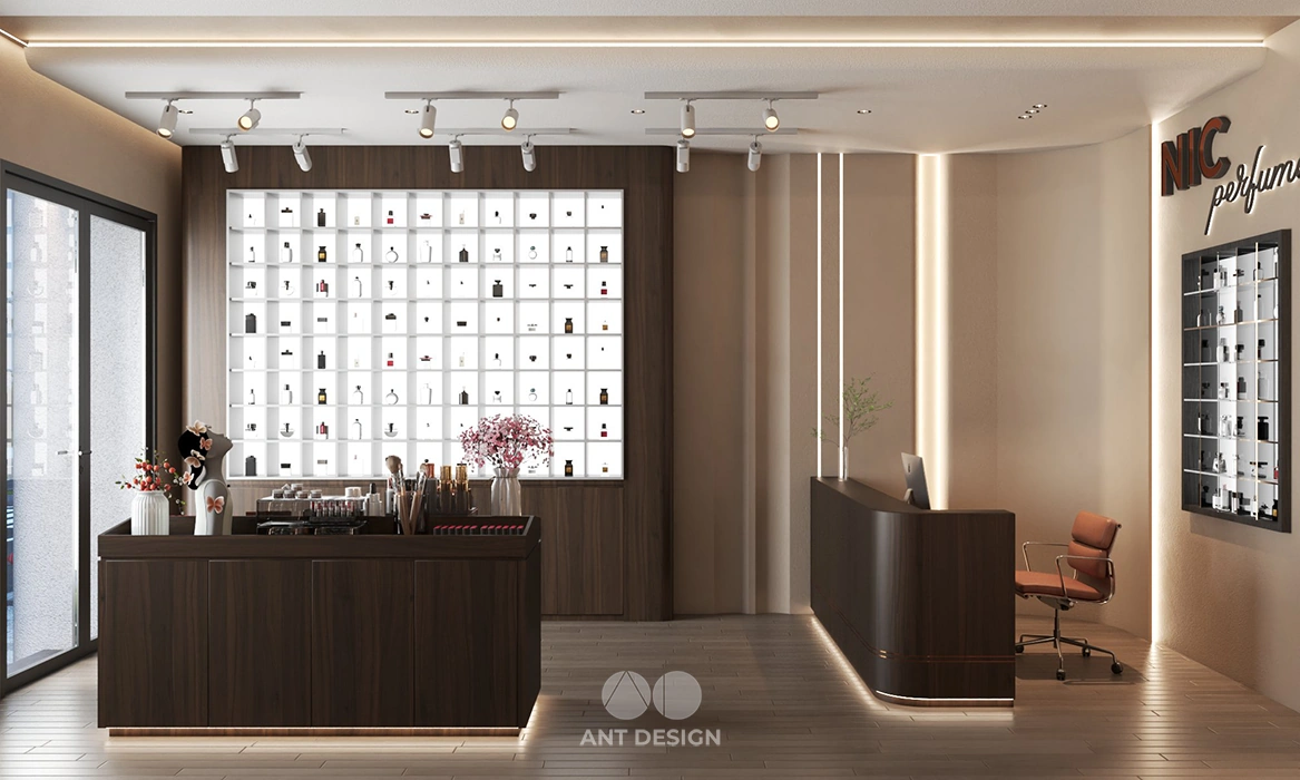 Không gian trải nghiệm sản phẩm và makeup tiện nghi