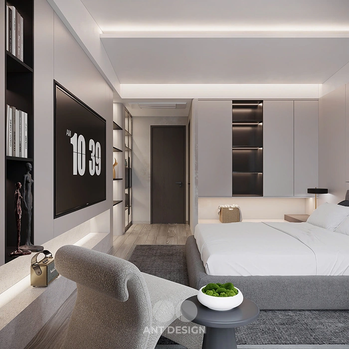 Góc thư giãn ghế sofa đơn trong phòng ngủ